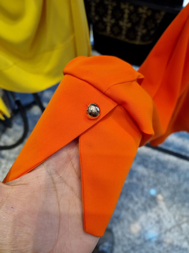 شومیز کرپ مصری سرشانه پیلی