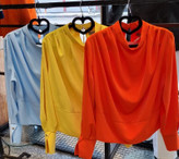 شومیز کرپ مصری سرشانه پیلی