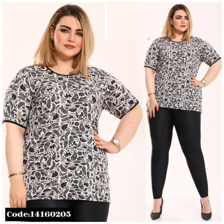 تیشرت ویسکوز پنبه قواره بزرگ