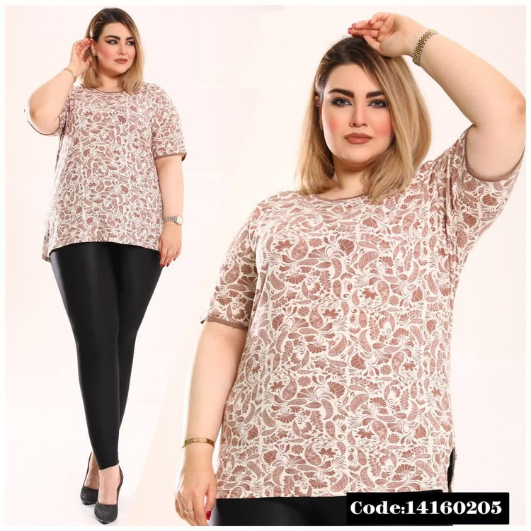 تیشرت ویسکوز پنبه قواره بزرگ