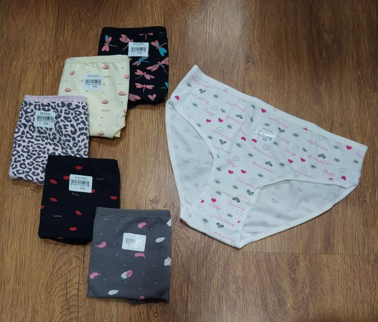 شورت نخ پنبه طرح دار میسپل پک 6 عددی