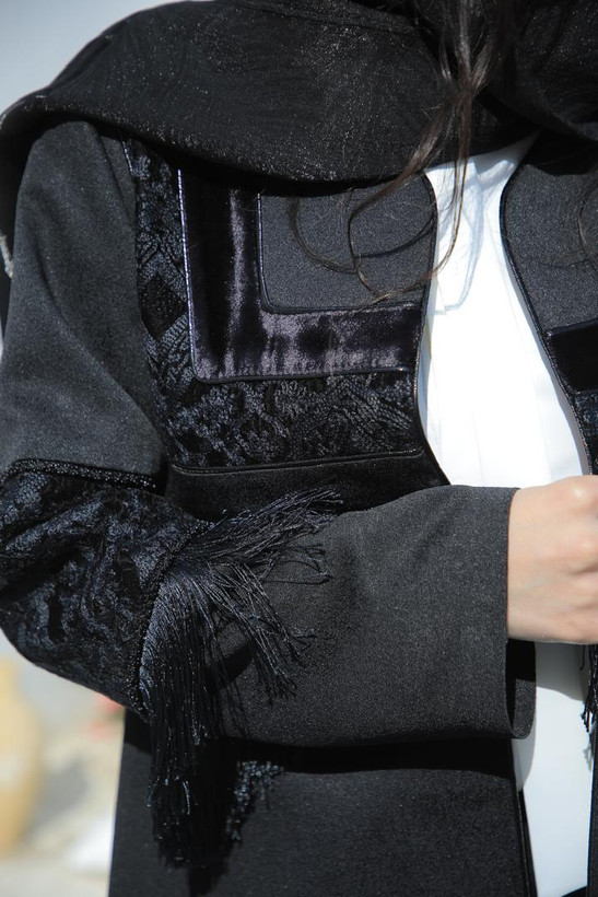 کت یقه مخمل ریسه ای