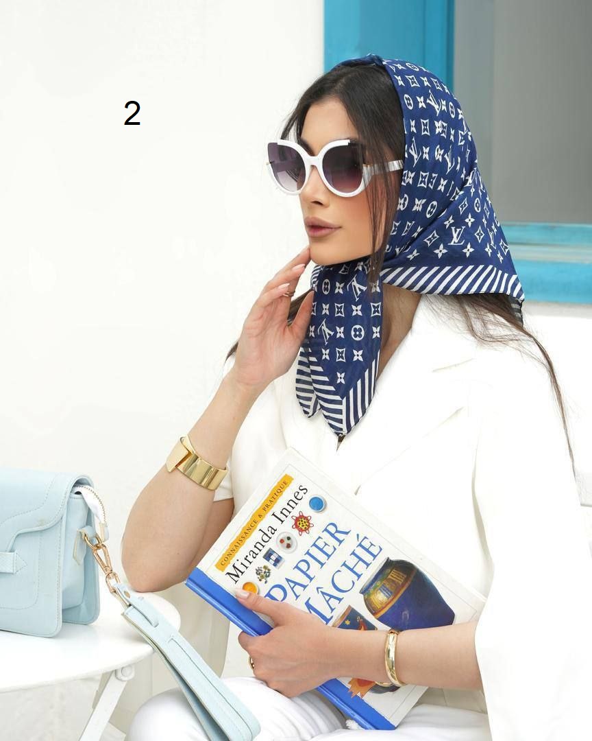 مینی اسکارف ابریشم مام LV طرح 2