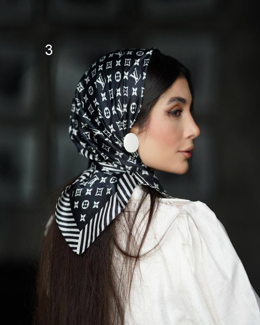 مینی اسکارف ابریشم مام LV طرح 3