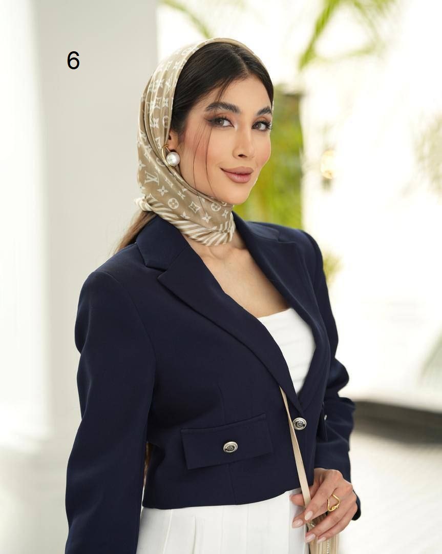مینی اسکارف ابریشم مام LV طرح 6