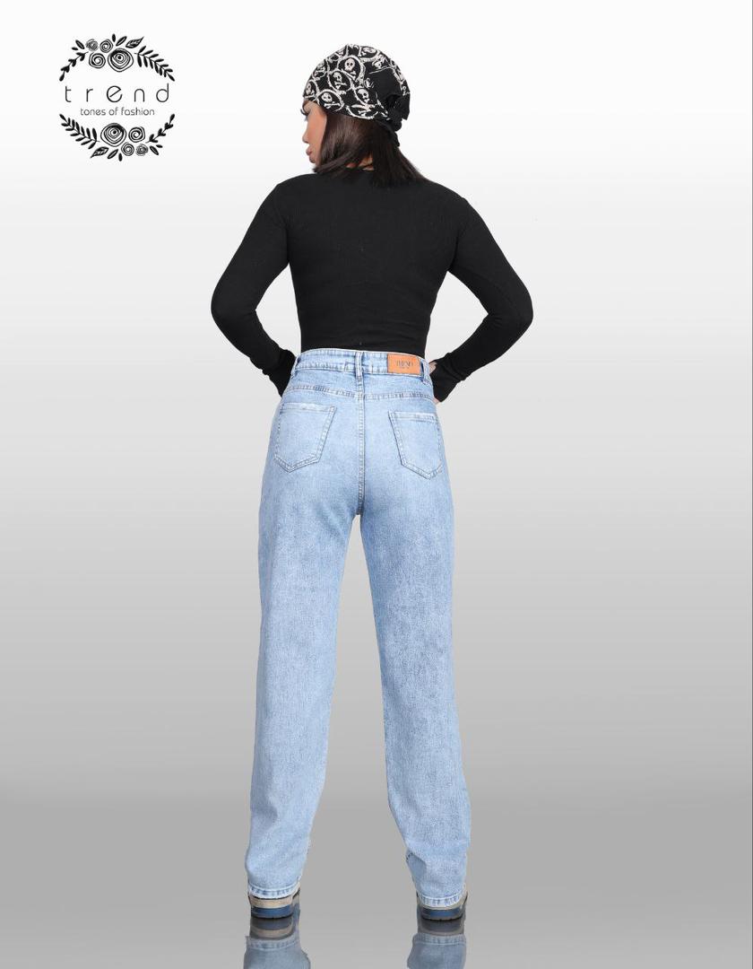 شلوار جین راسته آبی یخی