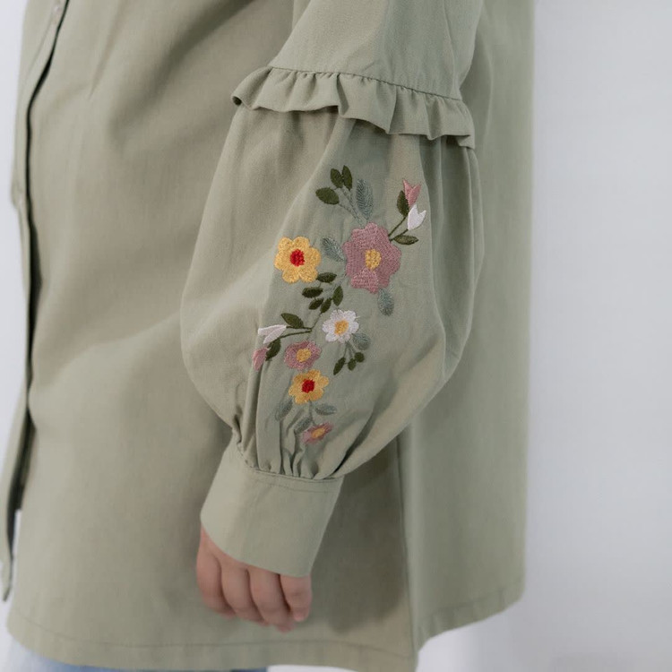 تونیک دخترانه کتان گلدوزی