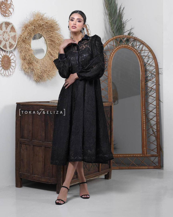 پیراهن مجلسی تور گیپور ساتن