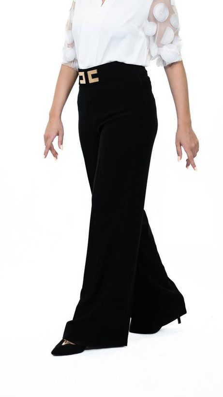 شلوار بگ کرپ باربی بغل زیپ