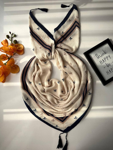 روسری پلیسه نخی پاییزه قواره140