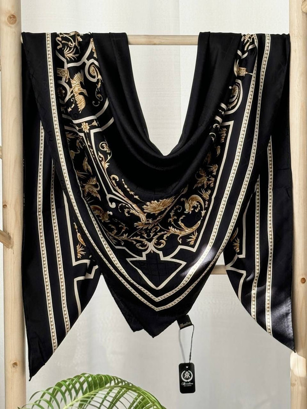 روسری ابریشم ژاکارد وارداتی طرح هرمس