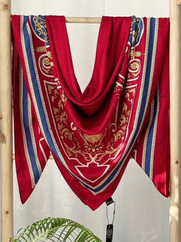 روسری ابریشم ژاکارد وارداتی طرح هرمس