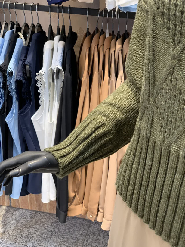 بلوز بافت کراپ طرح لوزی