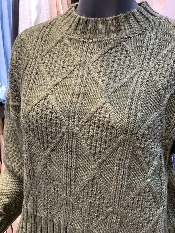 بلوز بافت کراپ طرح لوزی