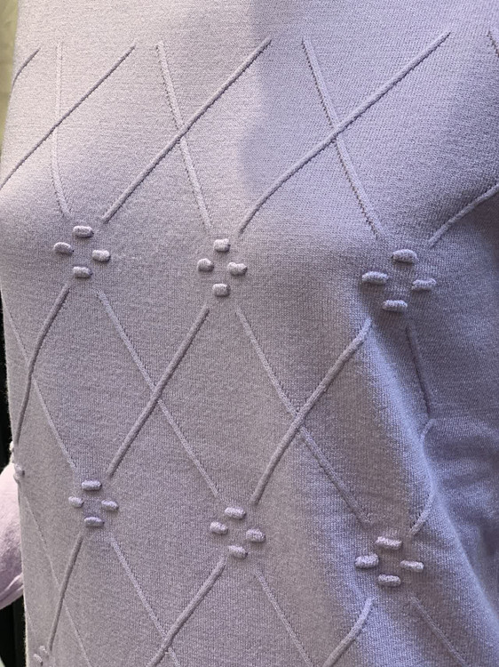 بلوز بافت نخ گپ یقه 5 سانت طرح لوزی