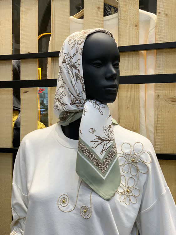 مینی اسکارف ابریشم تویل ایرانی