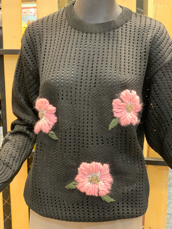 بافت لانه زنبوری طرح گل صادراتی