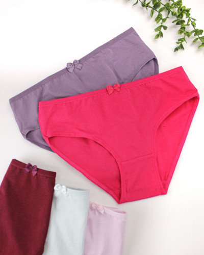 شورت نخ پنبه میسپل ساده پک 6عددی