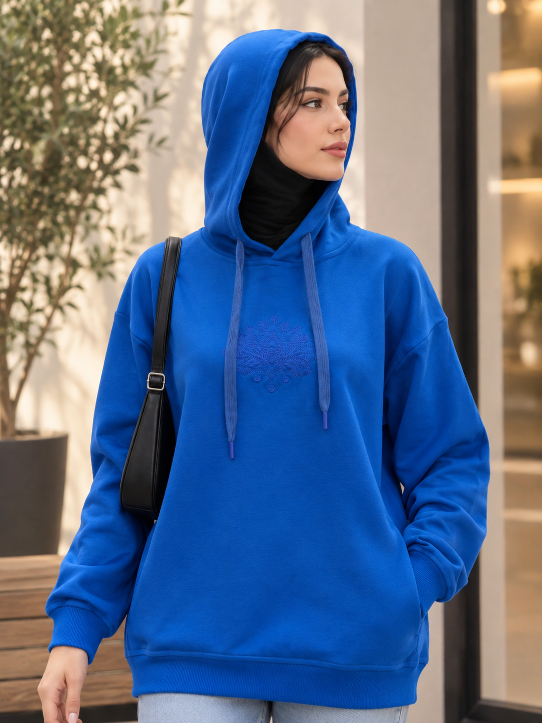 هودی دورس سه نخ جلو گلدوزی